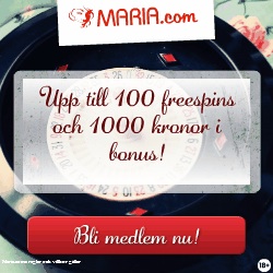 Casino bonus & Free spins hos Maria