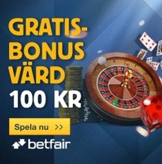100kr no deposit bonus hos Betfair