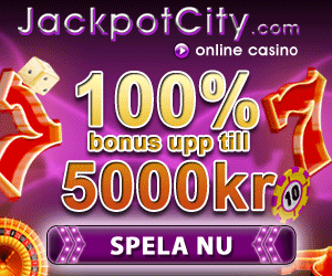 Casino bonus på upp till 5000kr hos JackpotCity!