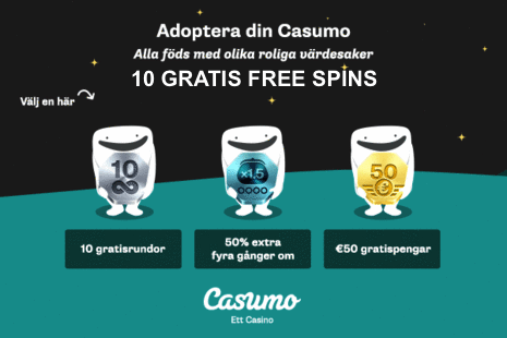 Casino bonus och free spins hos Casumo!