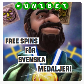 Casino bonus och free spins hos Unibet under OS